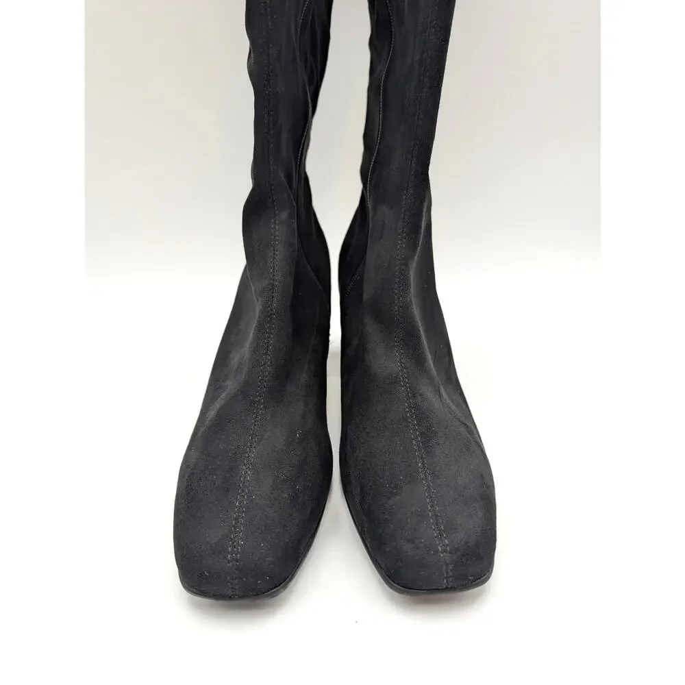 Aerosoles Centola Knee High Boot Square Toe Women's Black Size US10WW